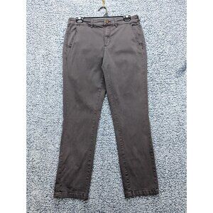 Anthropologie Chino Pants Size 29 Relaxed Straight Leg Khaki Preppy Office Gray